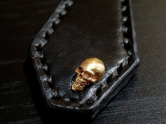 音符レザーキーホルダー／黒×黄色 | STETCH HANDMADE STORE
