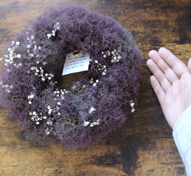 プラネタリウム」wreath スモークツリー とかすみ草のリース