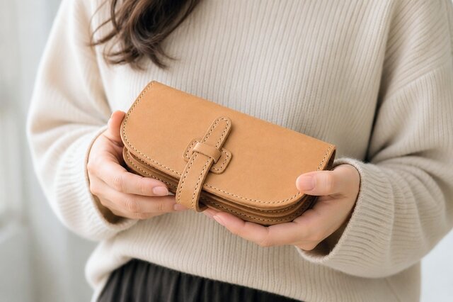 本革サドルレザーの長財布【受注製作】 | iichi 日々の暮らしを