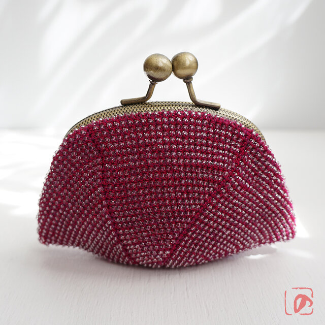 ばあば作♪シードビーズの大きめがま口（franboise・1460）