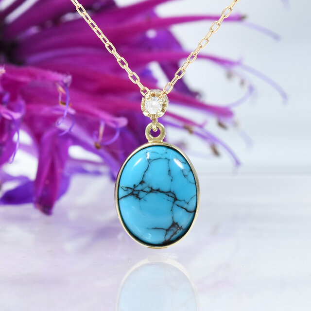 K10 ターコイズ ダイヤ ペンダント CJ072CIBSN