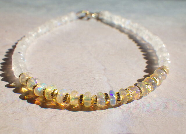 14kgf*Opal & Moonstone Bracelet オパール&ムーンストーンの画像1枚目