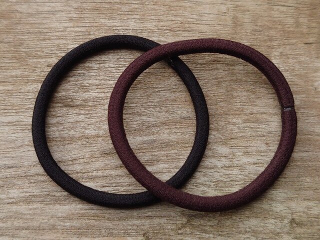 竹細工・大人かわいい和柄ヘアゴム（四角）～麻の葉【送料無料