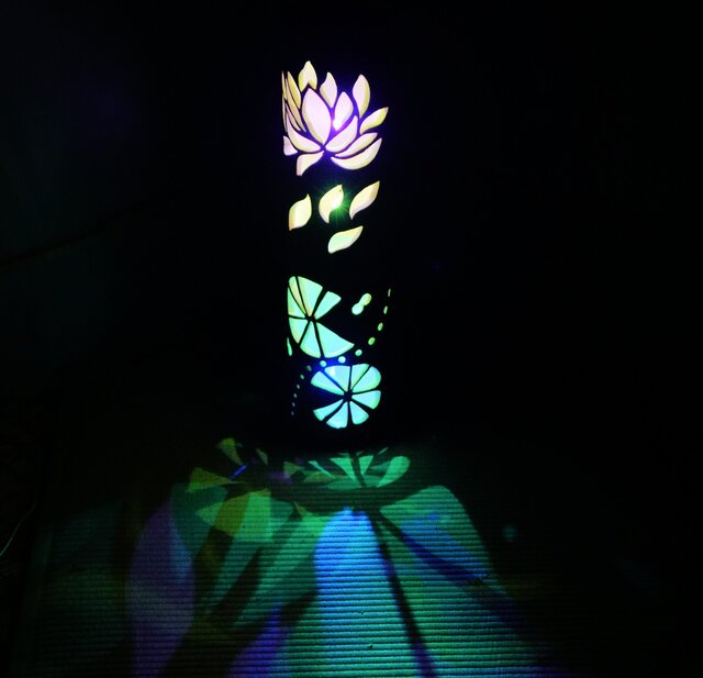 竹ランプ 〜〜蓮の影〜〜 彩シリーズ 幻想の灯り | iichi 日々の暮らし