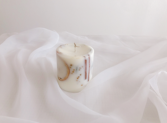 Soycandle ボタニカルキャンドル アロマキャンドル ドライフラワー ドライフルーツ オレンジ シナモン Iichi ハンドメイド クラフト作品 手仕事品の通販