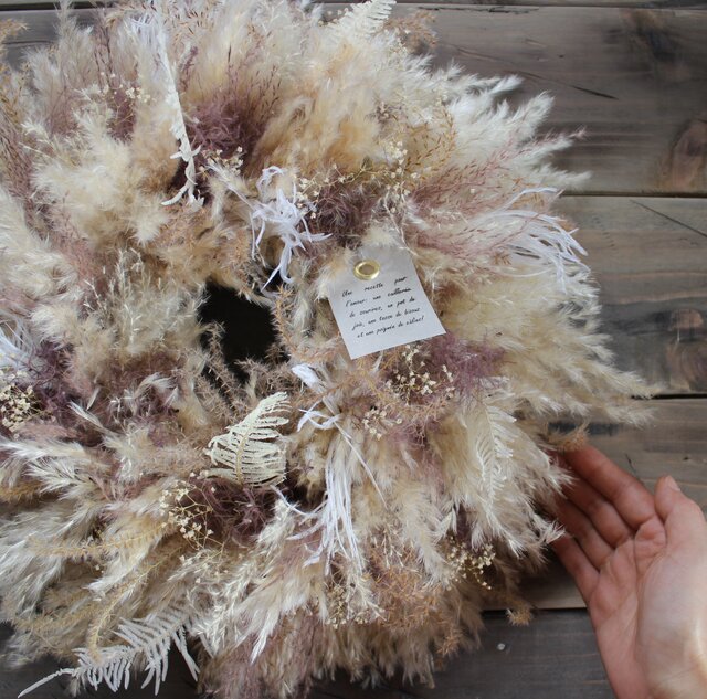 パンパスグラスリース パンパスグラスリース | hana.ichico ドライフラワー 雑貨 通販