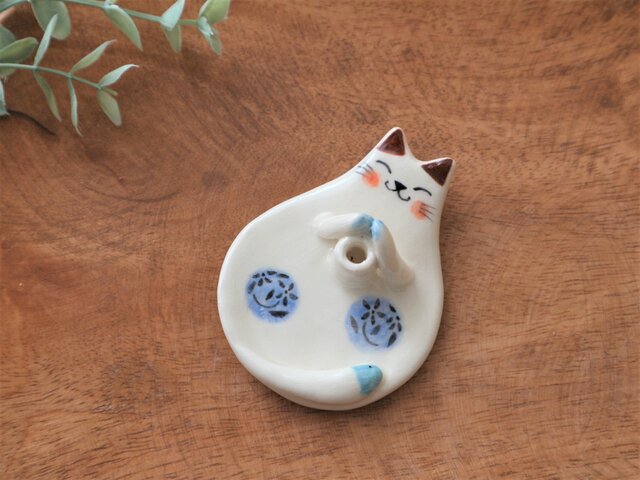 陶器で作った 猫のお香立て① | iichi ハンドメイド・アンティーク