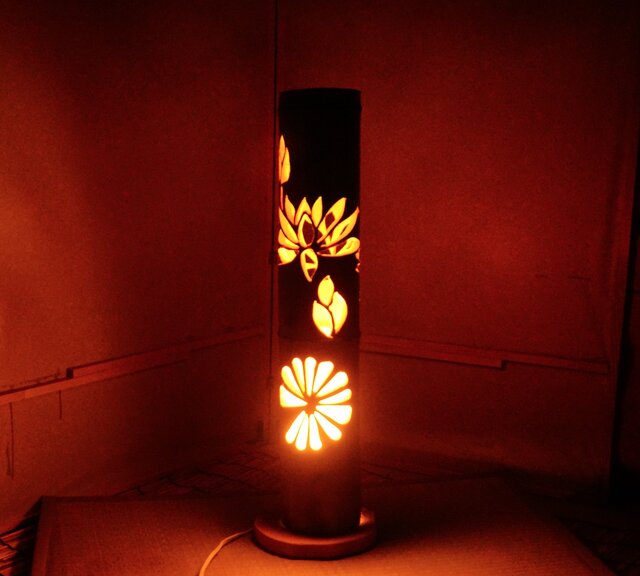 竹ランプ 〜〜蓮〜〜 竹灯籠 竹灯り 癒し | iichi 日々の暮らし