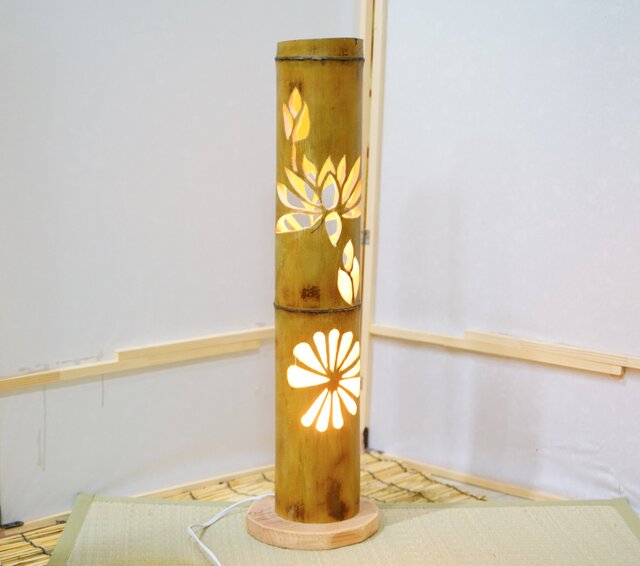 竹ランプ 〜〜蓮〜〜 竹灯籠 竹灯り 癒し | iichi 日々の暮らし
