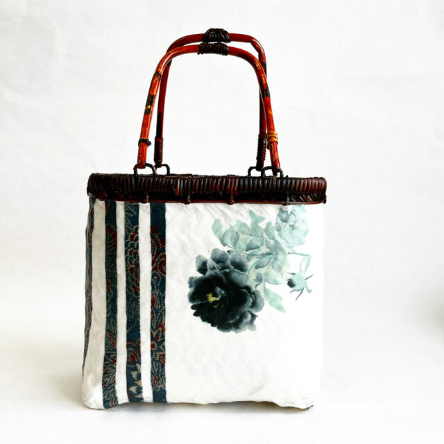 ねこ　一閑張りバッグ　柿渋　国貞　浮世絵　猫　和雑貨 一閑張り 一閑張りバック 歌川国芳 浮世絵 猫 少し小さめ - メルカリ