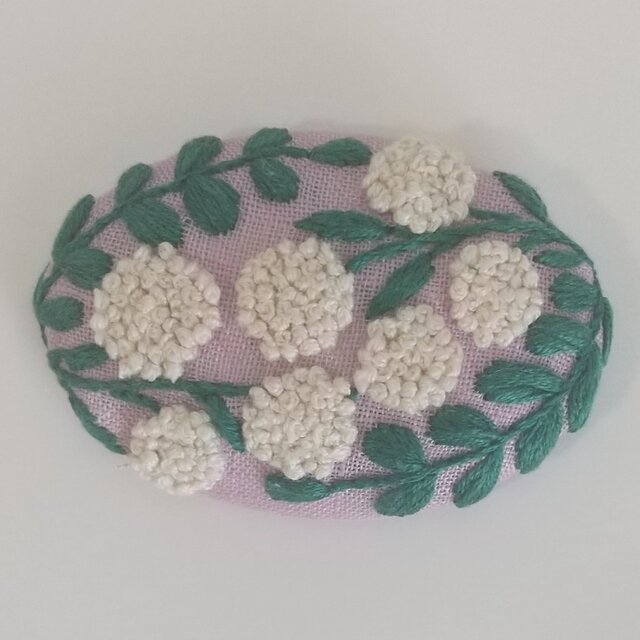 草花の刺繍ブローチ【botanical】