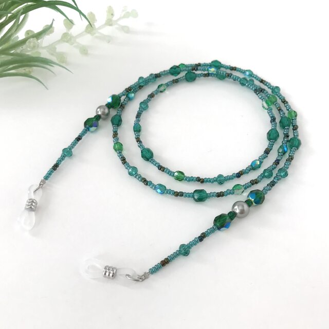 ミハエル・ネグリン グラスコード メガネストラップ チェーン チェコガラス メガネチェーン グラスコード メガネストラップ