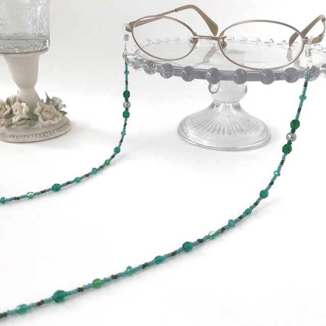 ミハエル・ネグリン グラスコード メガネストラップ チェーン チェコガラス メガネチェーン グラスコード メガネストラップ