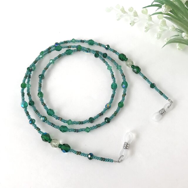 チェコガラス メガネチェーン グラスコード メガネストラップ ビーズ