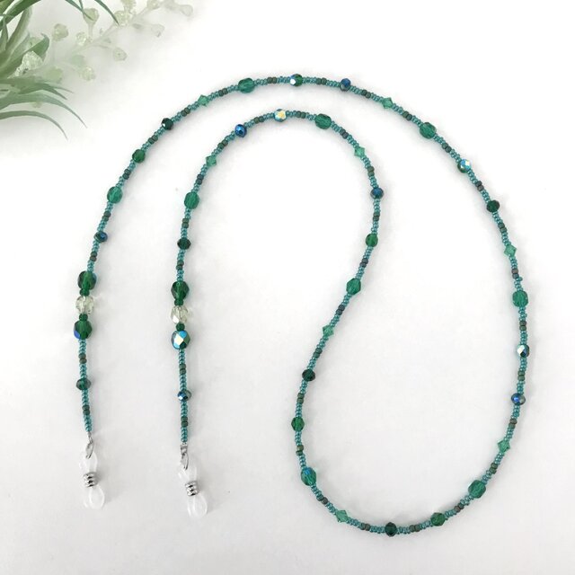 チェコガラス メガネチェーン グラスコード メガネストラップ ビーズ