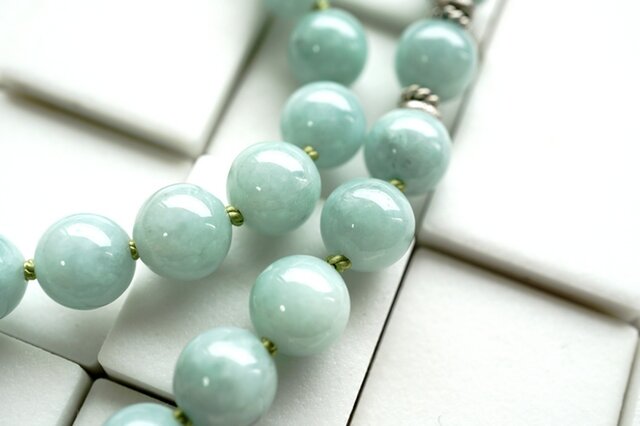 ビルマ翡翠（8mm玉）のネックレス | iichi 日々の暮らしを心地よく