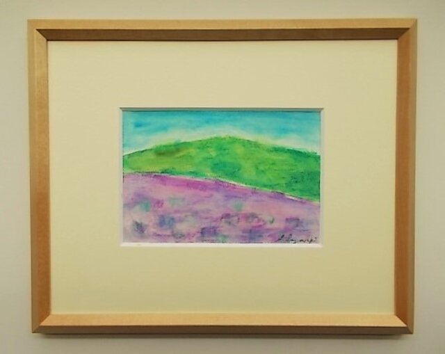 絵画 インテリア 額絵 水彩と色墨 クレパスのコラボ画 憧れの風景 Iichi ハンドメイド クラフト作品 手仕事品の通販