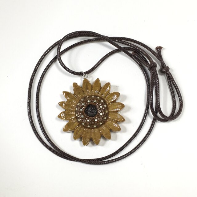 木のペンダント ひまわりB