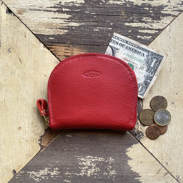 Semicircle Small wallet (RED) | iichi 日々の暮らしを心地よくする