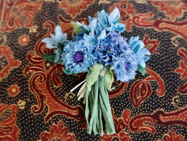 布花Small corsage gift series Blue blue flowersの画像1枚目