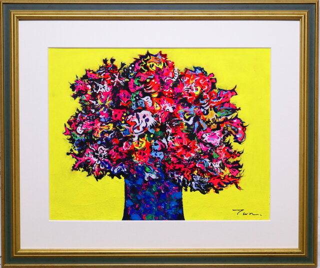 安本太ん「FLOWER」(NO.2102) 6号F （ディスイズ ギャラリ－売却済み