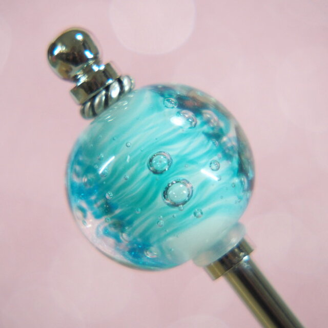 とんぼ玉のかんざし　水流