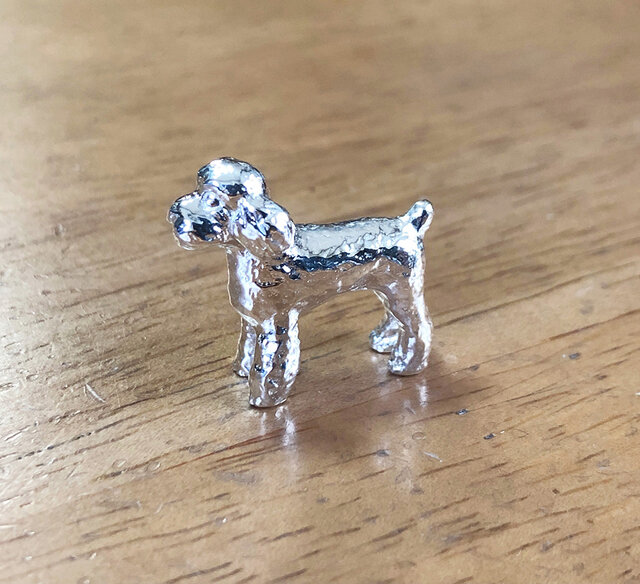 シルバー1000 犬の小さい置物 プードル Poodle 純銀プチオブジェ Iichi ハンドメイド クラフト作品 手仕事品の通販