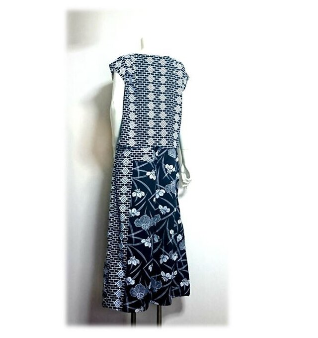 29：浴衣リメイクリラックスウェア（メンズ柄トップ・菖蒲×メンズ柄