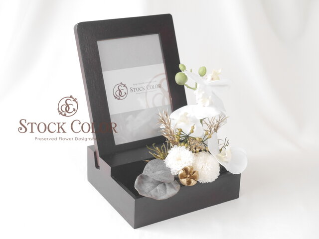 胡蝶蘭のフォトフレーム＊プリザーブドフラワー＊ウェディング