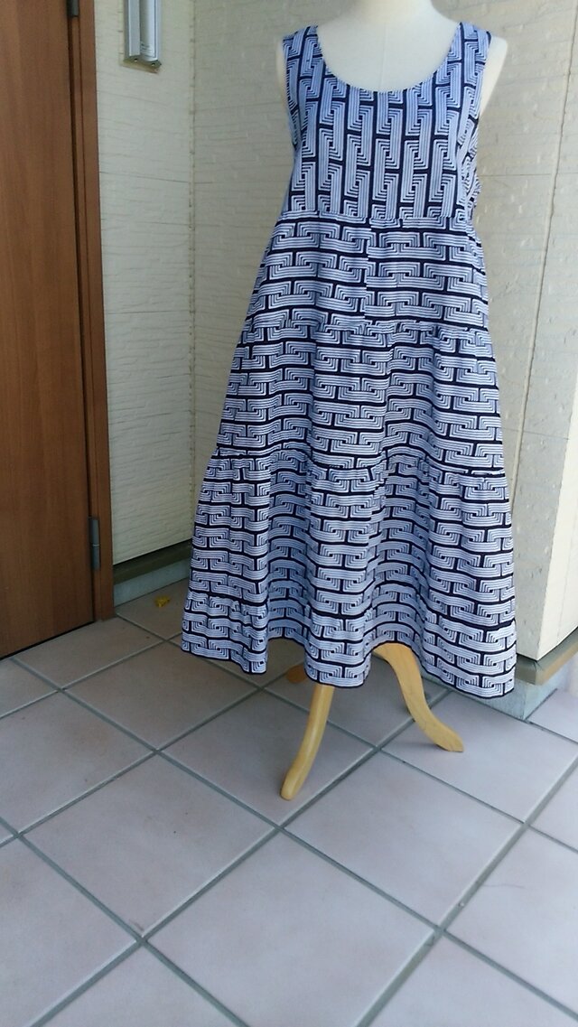 浴衣地リメイク ティアードワンピース 反物からの製作の画像1枚目