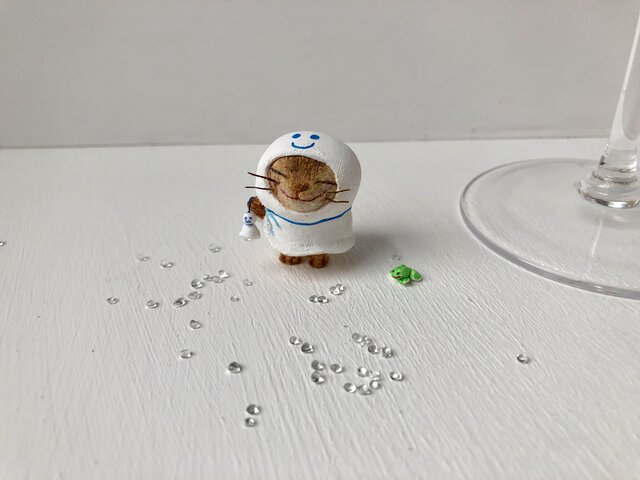 てるてる猫さん キジトラの画像1枚目