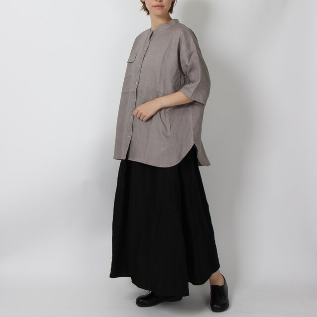 14番手リネンシャツ(グレー)