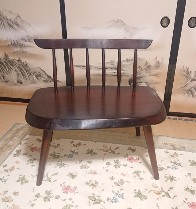 【送料無料】ケヤキ一枚板ダイニングチェア 漆塗り【一点物】