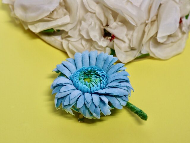 布花 ブルーガーベラ Iichi ハンドメイド クラフト作品 手仕事品の通販
