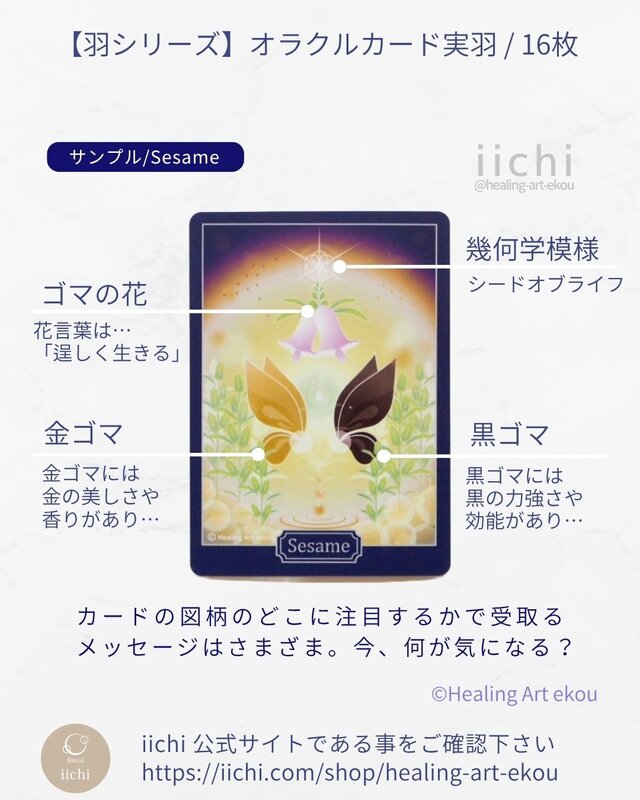 ︎羽と植物のオラクルカード『実羽』フェアリー　オリジナルカード　お守りアート　在庫限り　カードリーディング