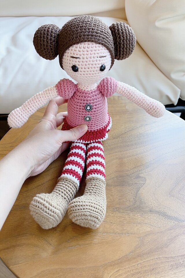 編みぐるみ 女の子 着せ替え人形 - おもちゃ