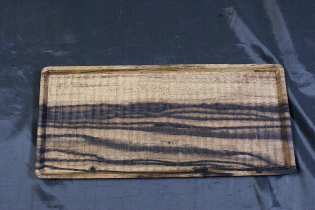 黒柿孔雀杢我谷盆 トレー 折敷 304mm×139mm×18mm IM422 | iichi 日々の