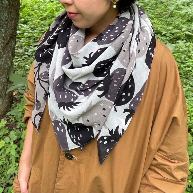 スカーフ「一期一会」おもいで（コットンシフォン100%） main image 1