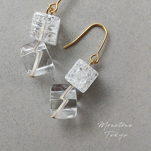 scene水 重ね氷ピアス&イヤリングの画像1枚目