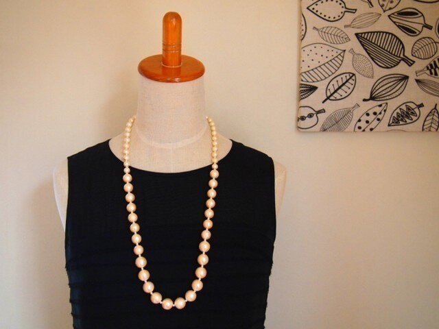 cotton pearl オペラ necklaceの画像1枚目