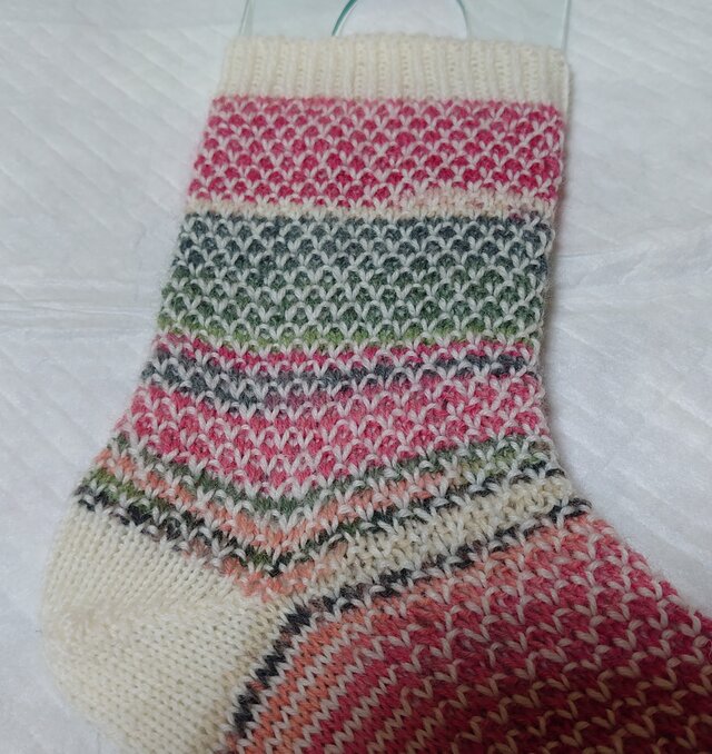 手編み靴下 opal kfs143 Broken seed stitch | iichi 日々の暮らしを