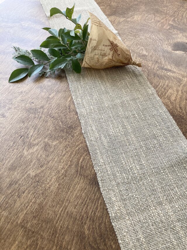草木染 手織りテーブルセンター - テーブル用品