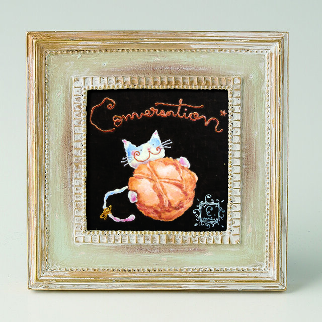 小さな絵『コンベルサシオン』（額装）