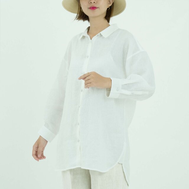 ［上品でシンプルなリネンシャツ］快適でスタイリッシュなオールシーズンアイテム