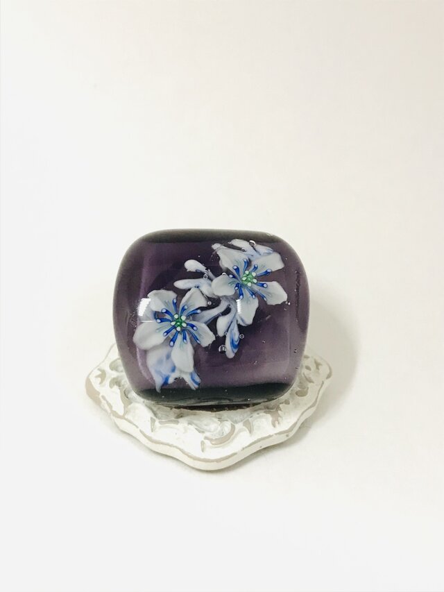 オーダーの為、お申込みできません。帯留め（古代紫)No.47