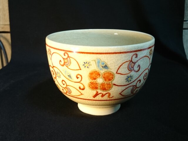 山川巌造 赤絵安南茶碗 (共箱） | iichi 日々の暮らしを心地よくする