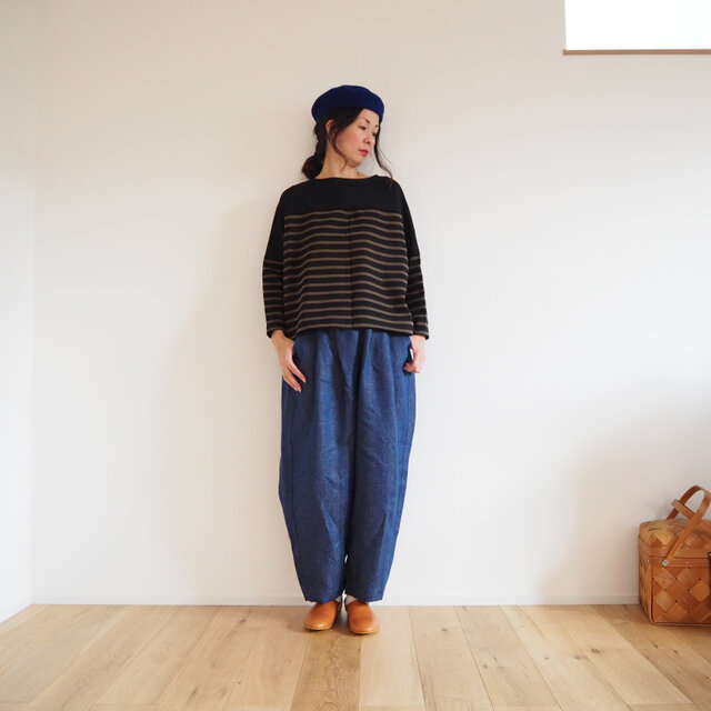 Cotton panel border cut-sewの画像1枚目