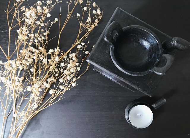 薪ストーブ型茶香炉オブジェ/ クラシックブラック | iichi 日々の