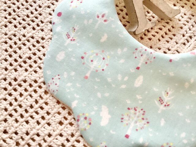 再3♪鳥＆木♪オーガニック♪ふわふわやわらかスタイ♪ | iichi 日々の