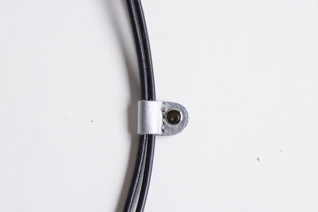 本革メモ帳カバー シルバー ショルダー ロディア No.11 A7 手帳 社員証